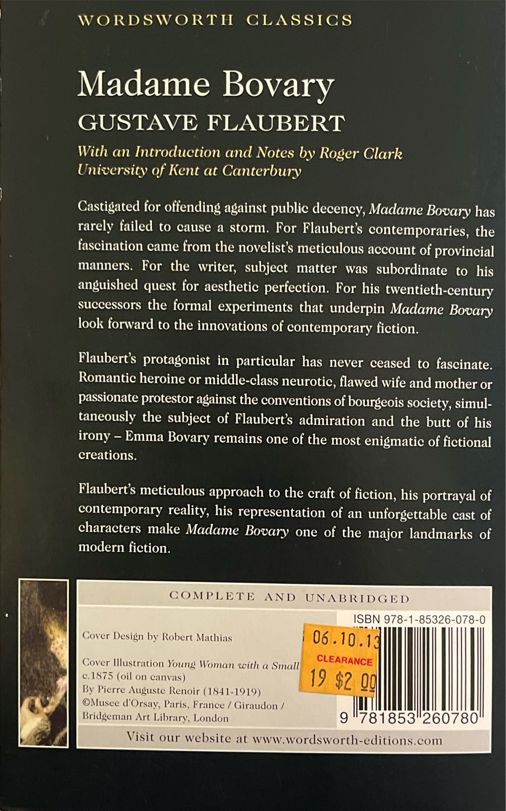 Madame Bovary - Gustave Flaubert (Wordsworth Editions - Paperback) book collectible [Barcode 9781853260780] - Main Image 4