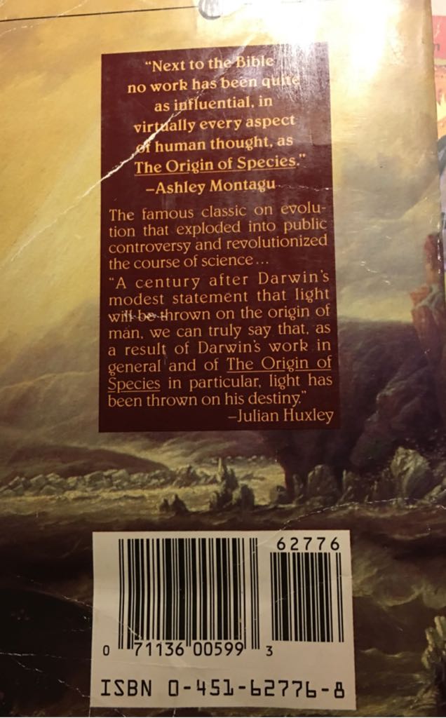 The Origin Of Species - Charles darwin (Mentor Book) book collectible - Main Image 2