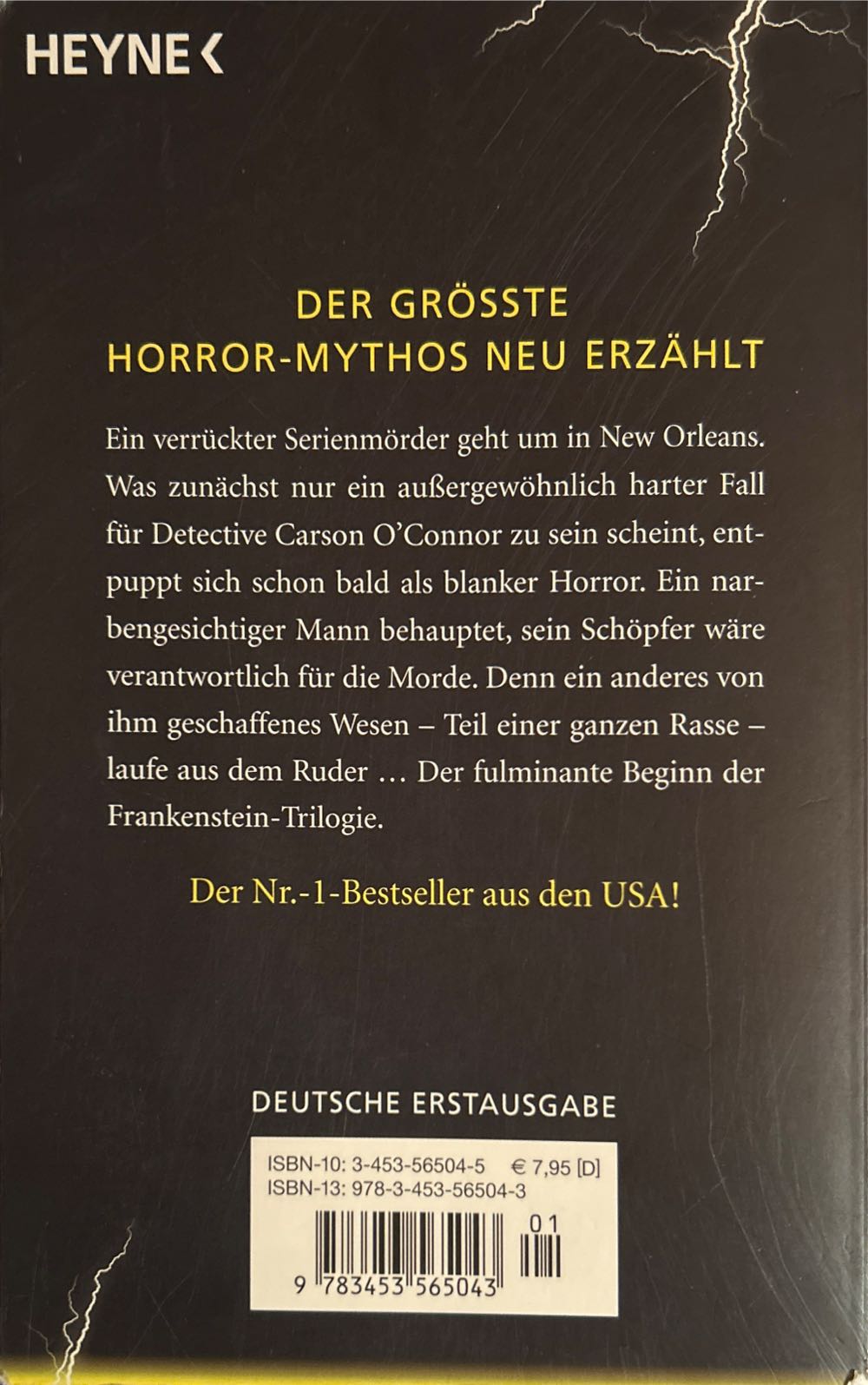 Frankenstein - Das Gesicht (1) - Dean Koontz (Heyne Wilhelm Verlag Gmbh - Paperback) book collectible [Barcode 9783453565043] - Main Image 2
