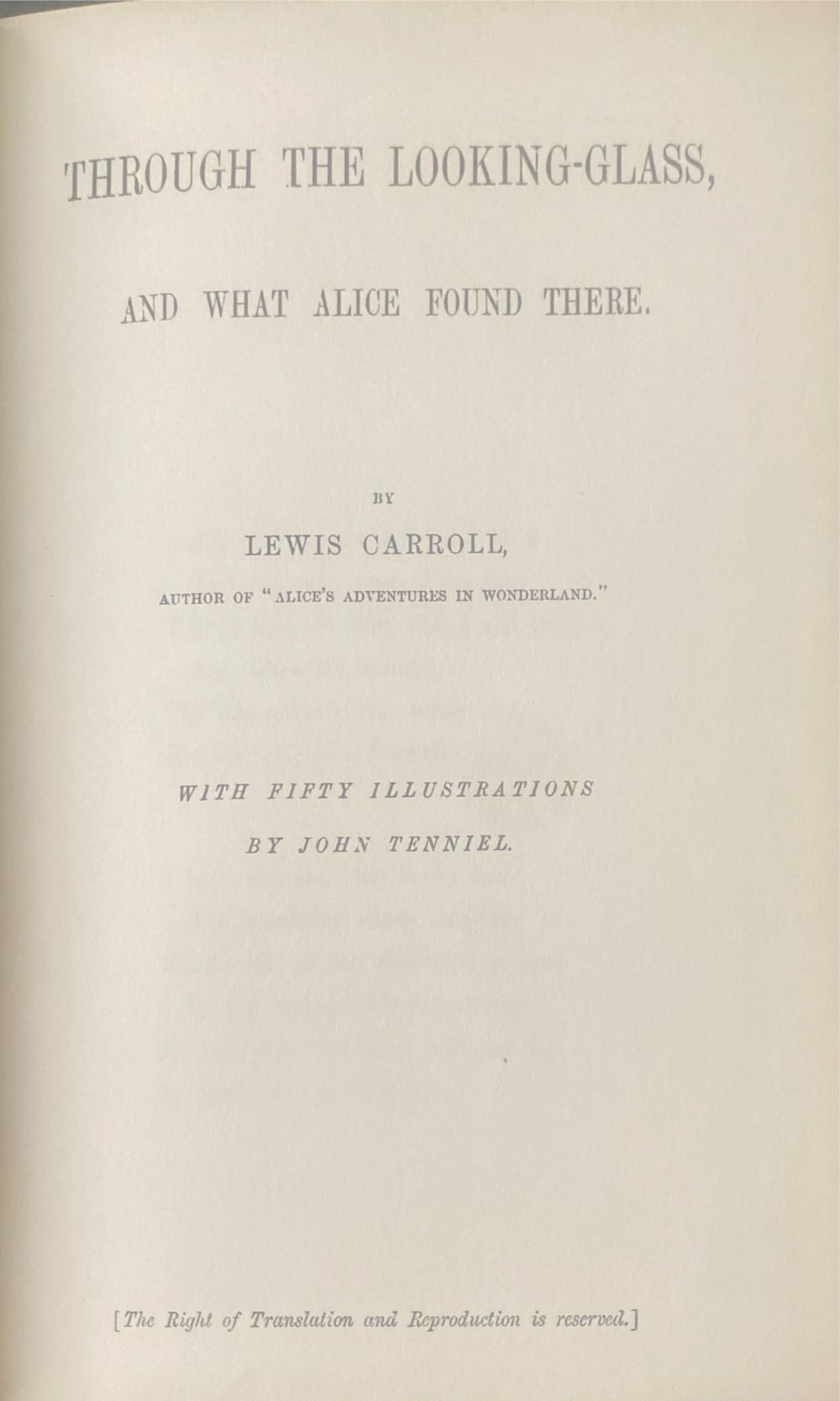 Through The Looking Glass - Lewis Carroll (Macmillan And Company Limited - Hardcover) book collectible - Main Image 3