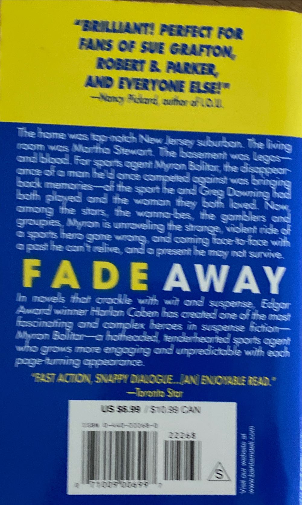 Fade Away - Harlan Coben (Random House of Canada - Paperback) book collectible [Barcode 9780440222682] - Main Image 2