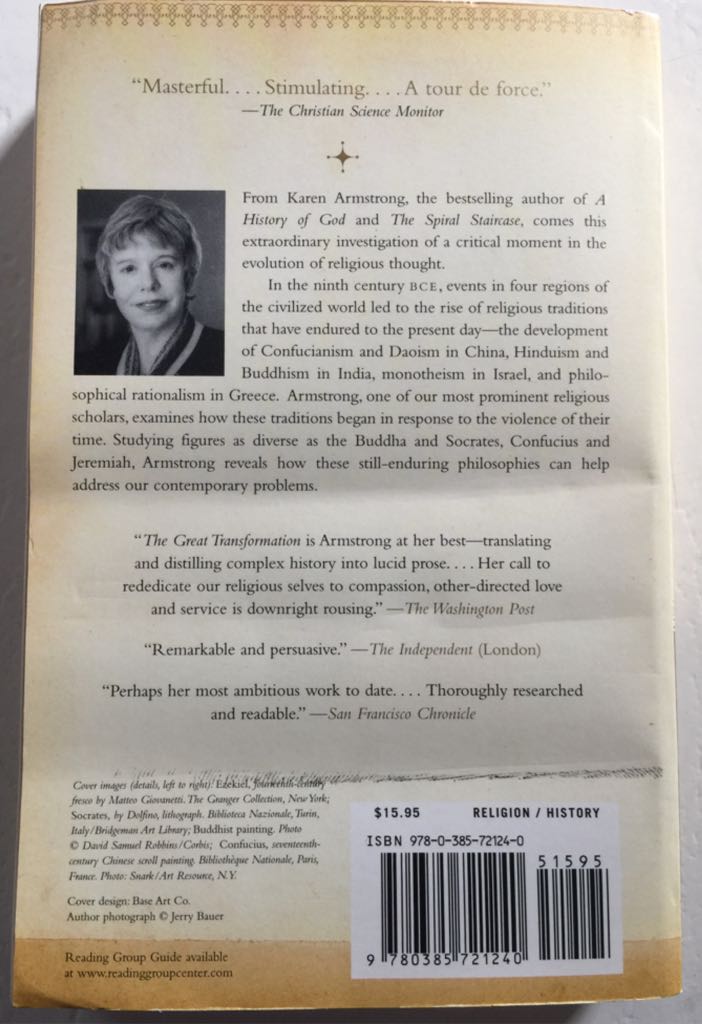 The Great Transformation - Karen Armstrong (Anchor Books - Paperback) book collectible [Barcode 9780385721240] - Main Image 2