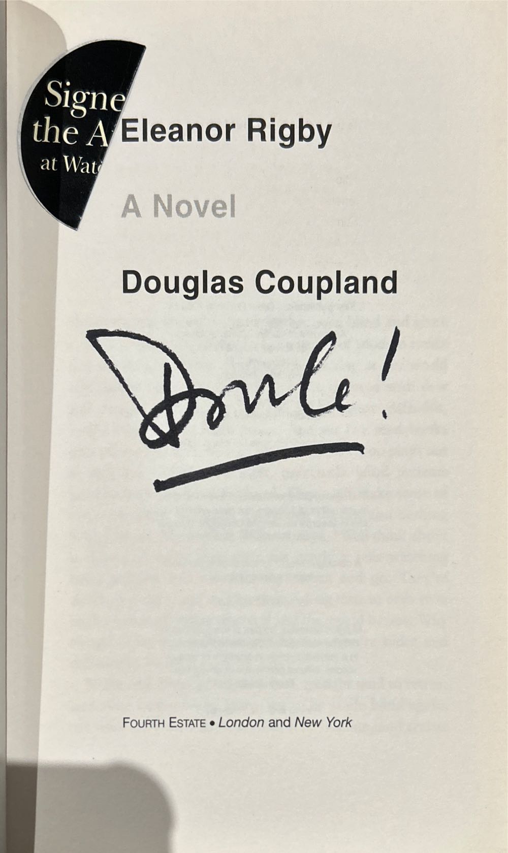 Eleanor Rigby - Douglas Coupland (4th Estate - Hardcover) book collectible [Barcode 9780007162536] - Main Image 2