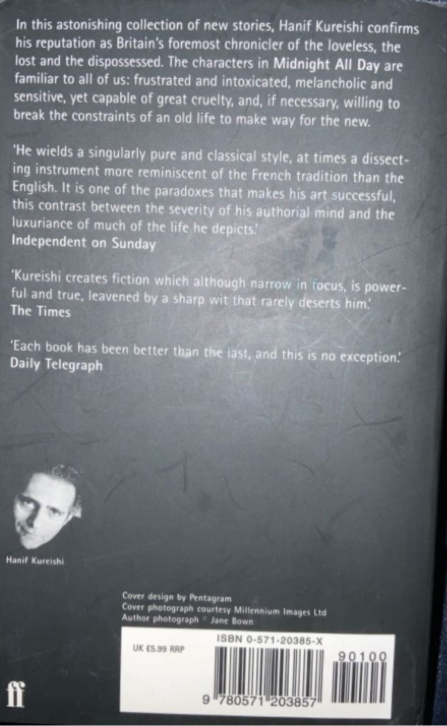 Midnight All Day - Hanif Kureishi book collectible [Barcode 9780571203857] - Main Image 2