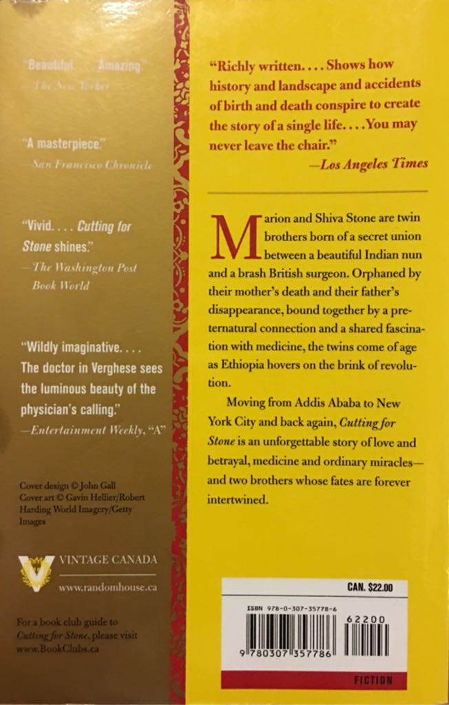 Cutting for Stone - Abraham Verghese (W W Norton & Company Incorporated - Paperback) book collectible [Barcode 9780307357786] - Main Image 2