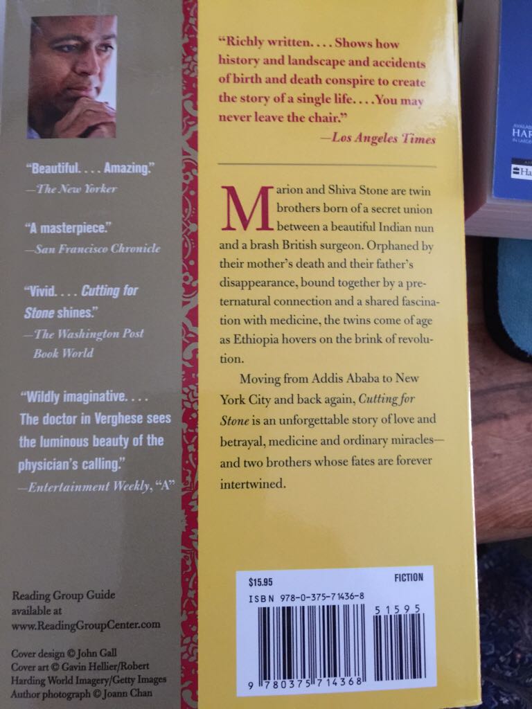 Cutting for Stone - Abraham Verghese (Vintage - Trade Paperback) book collectible [Barcode 9780375714368] - Main Image 2