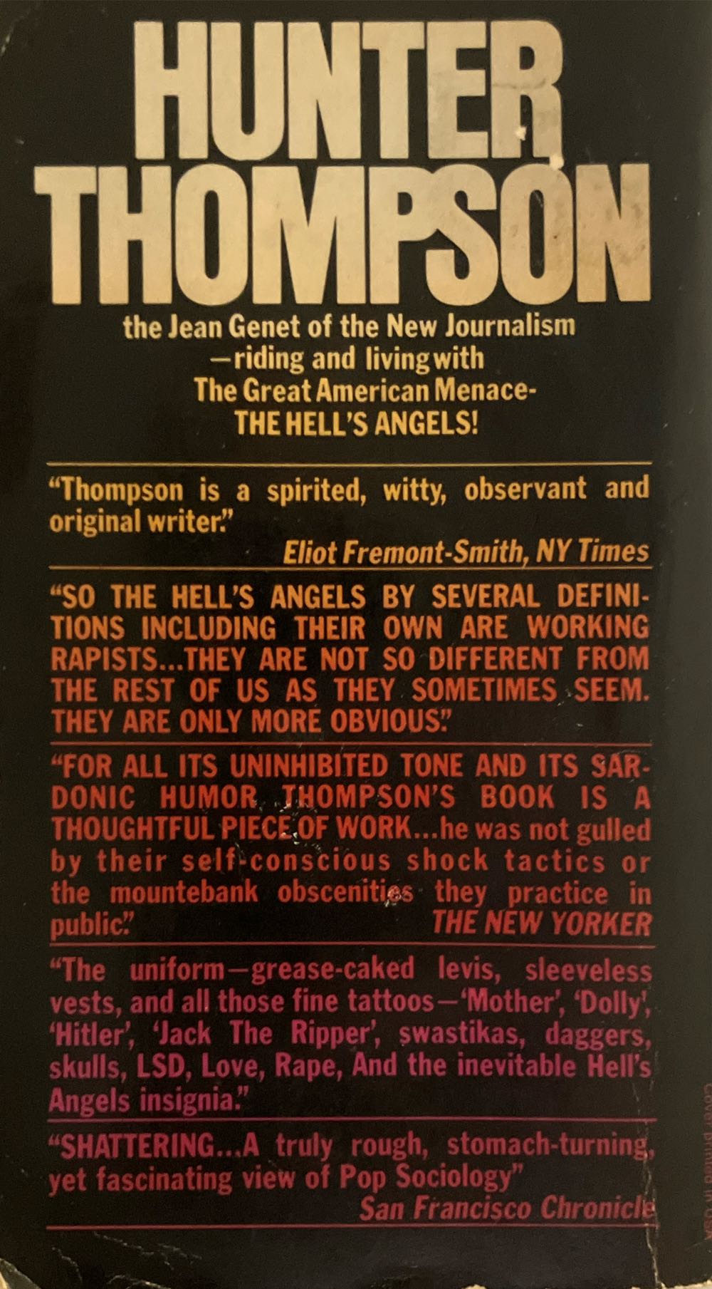 Hells Angels: A Strange and Terrible Saga - Hunter S. Thompson (- Paperback) book collectible [Barcode 9780345410085] - Main Image 4
