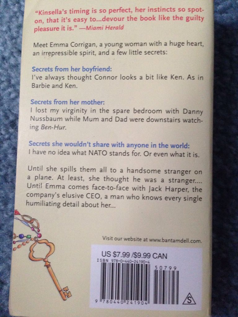 Can You Keep a Secret? - Sophie Kinsella (Scribner - Paperback) book collectible [Barcode 9780440241904] - Main Image 2