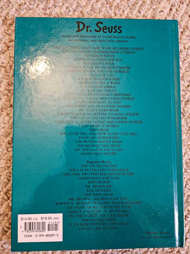 Sneetches and Other Stories - Dr. Seuss (Random House - Hardcover) book collectible [Barcode 9780394800899] - Main Image 2