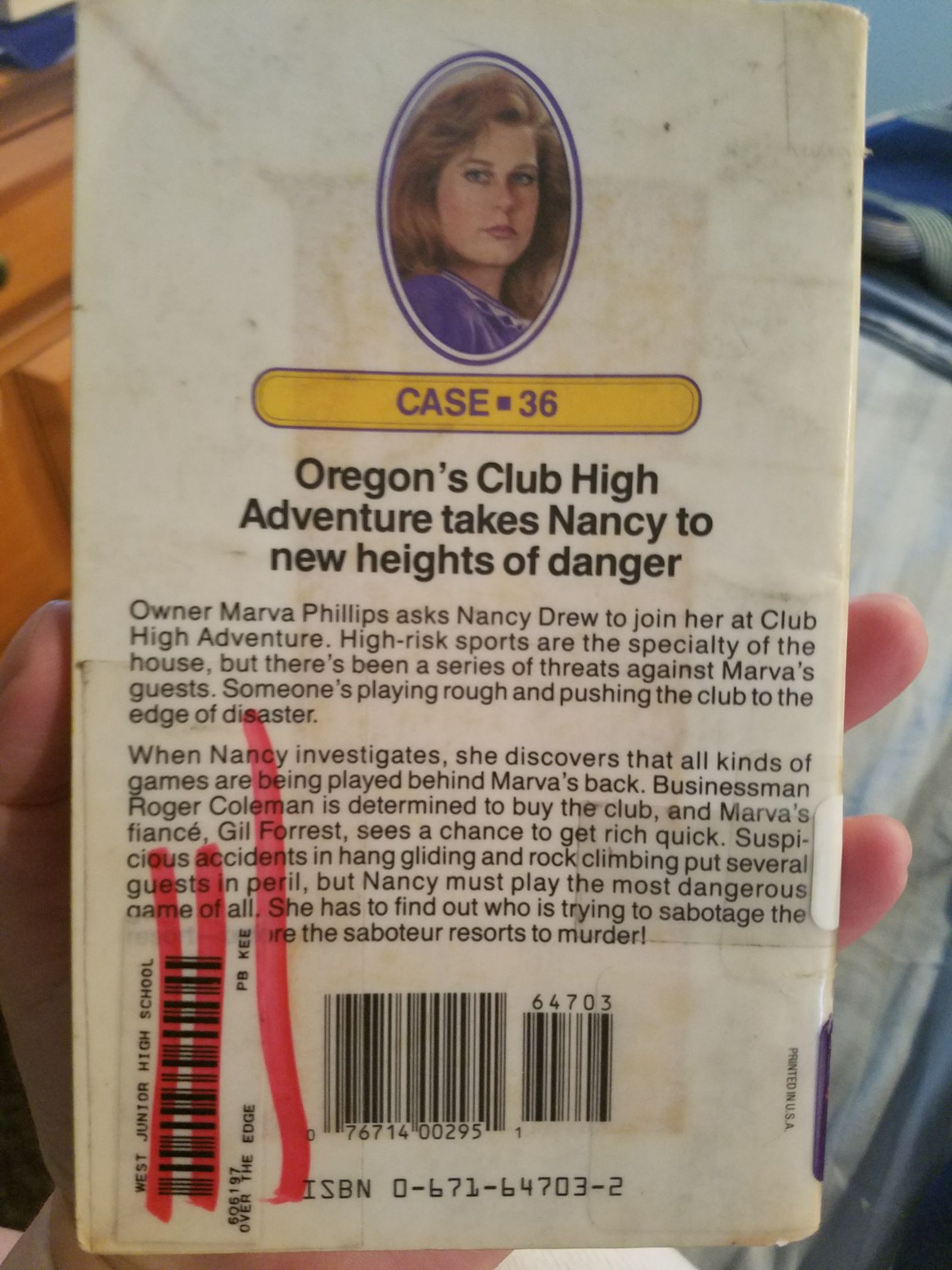 Over the Edge - Carolyn Keene (Archway - Paperback) book collectible [Barcode 9780671647032] - Main Image 2