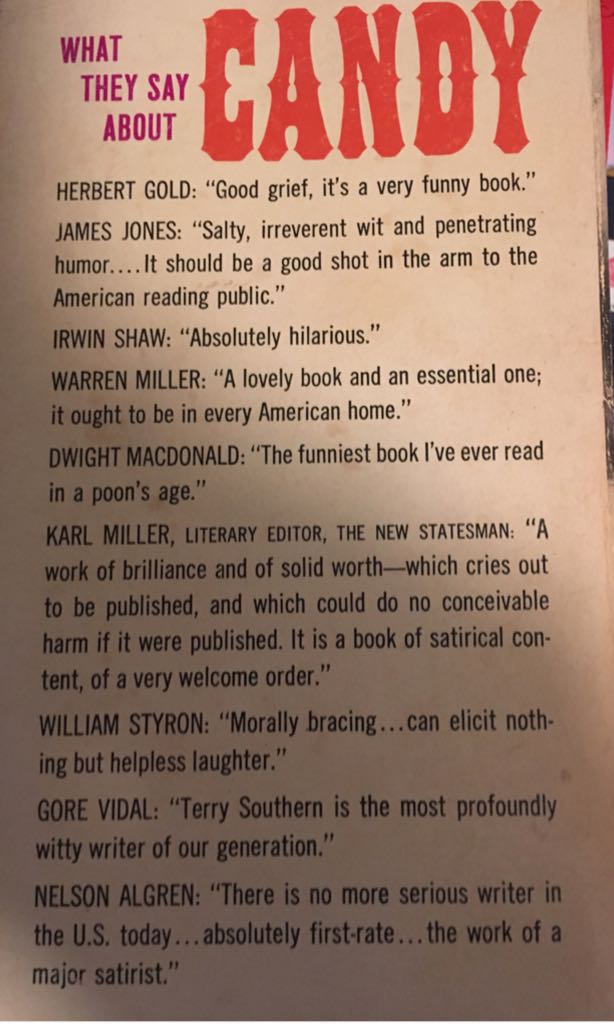 Candy - Terry Southern (G. P. Putnam Sons  New York - Paperback) book collectible - Main Image 2