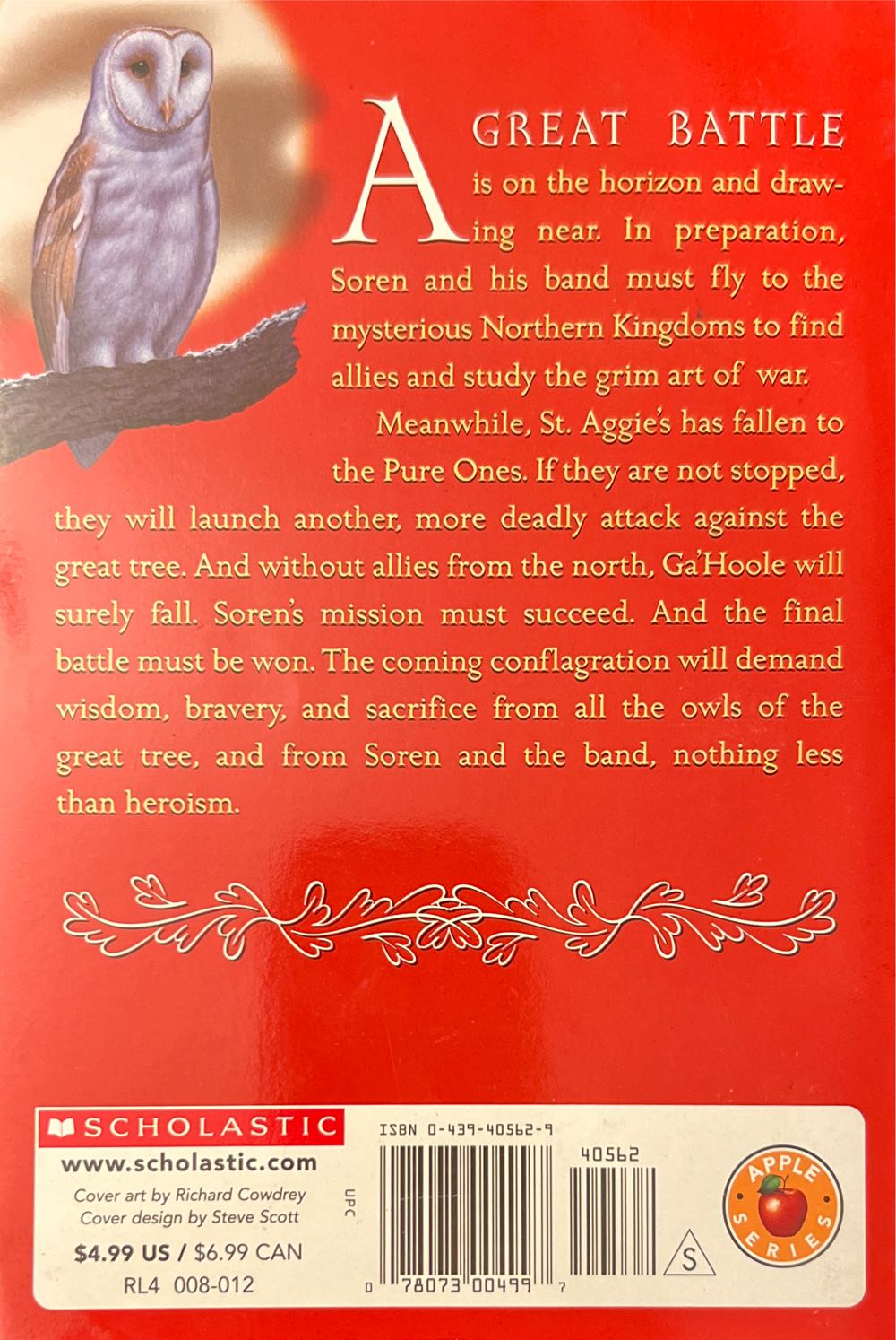 Guardians Of Ga’Hoole Book 6: The Burning - Kathryn Lasky (Scholastic - Paperback) book collectible [Barcode 9780439405621] - Main Image 2