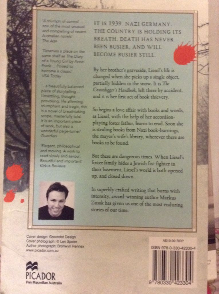 The Book Thief - Markus Zusak (Pan Macmillan Australia Pty Limited - Paperback) book collectible [Barcode 9780330423304] - Main Image 2