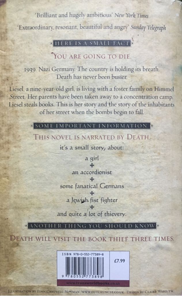 The Book Thief - Markus Zusak (A Doubleday Anchor Book - Paperback) book collectible [Barcode 9780552773898] - Main Image 2