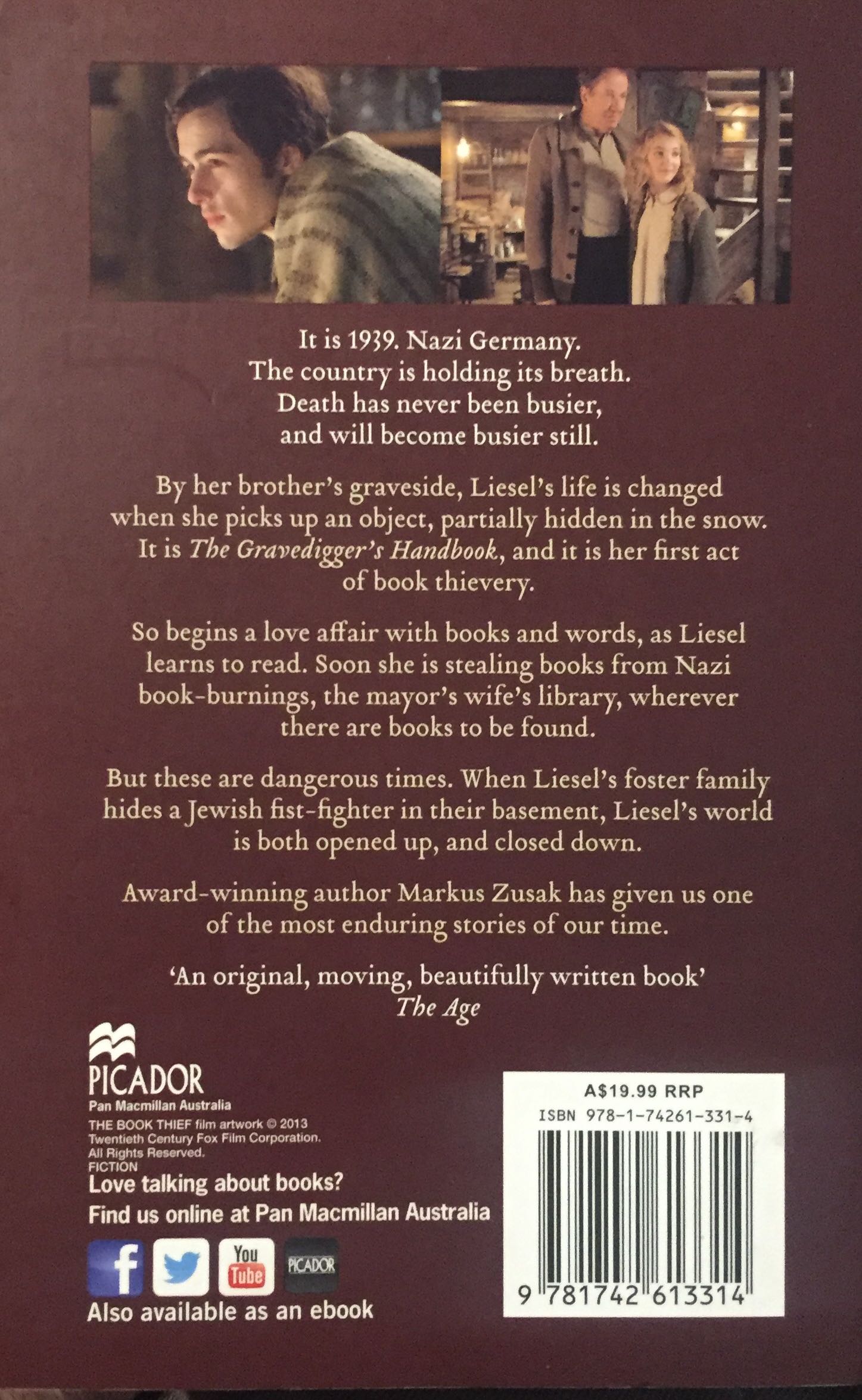 The Book Thief - Markus Zusak (Picador - Paperback) book collectible [Barcode 9781742613314] - Main Image 2