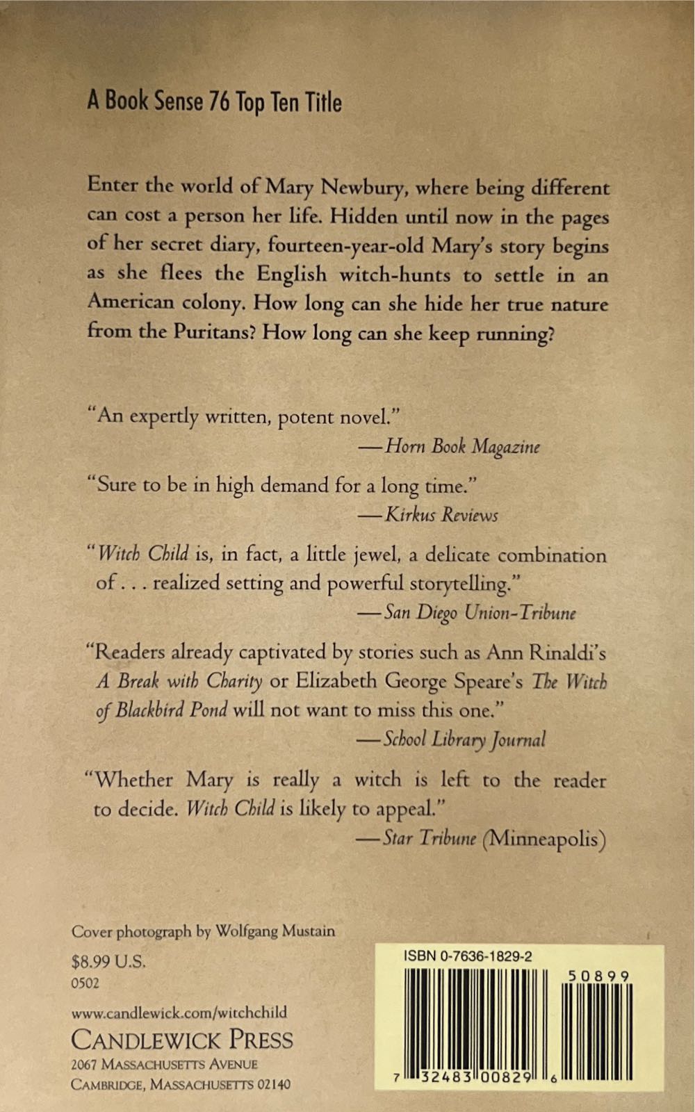 Witch Child - Celia Rees (Candlewick - Paperback) book collectible [Barcode 9780763618292] - Main Image 2