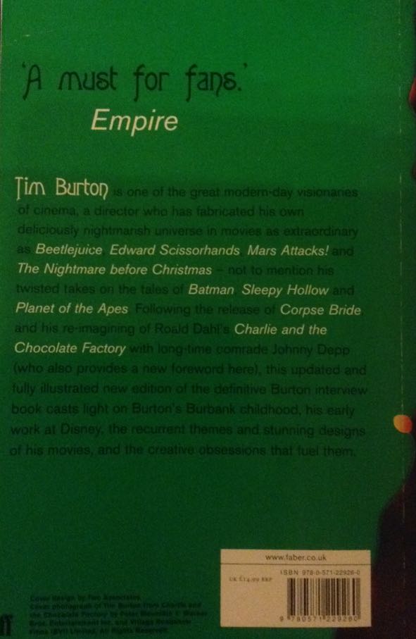 Burton on Burton - Tim Burton (Faber & Faber - Paperback) book collectible [Barcode 9780571229260] - Main Image 2