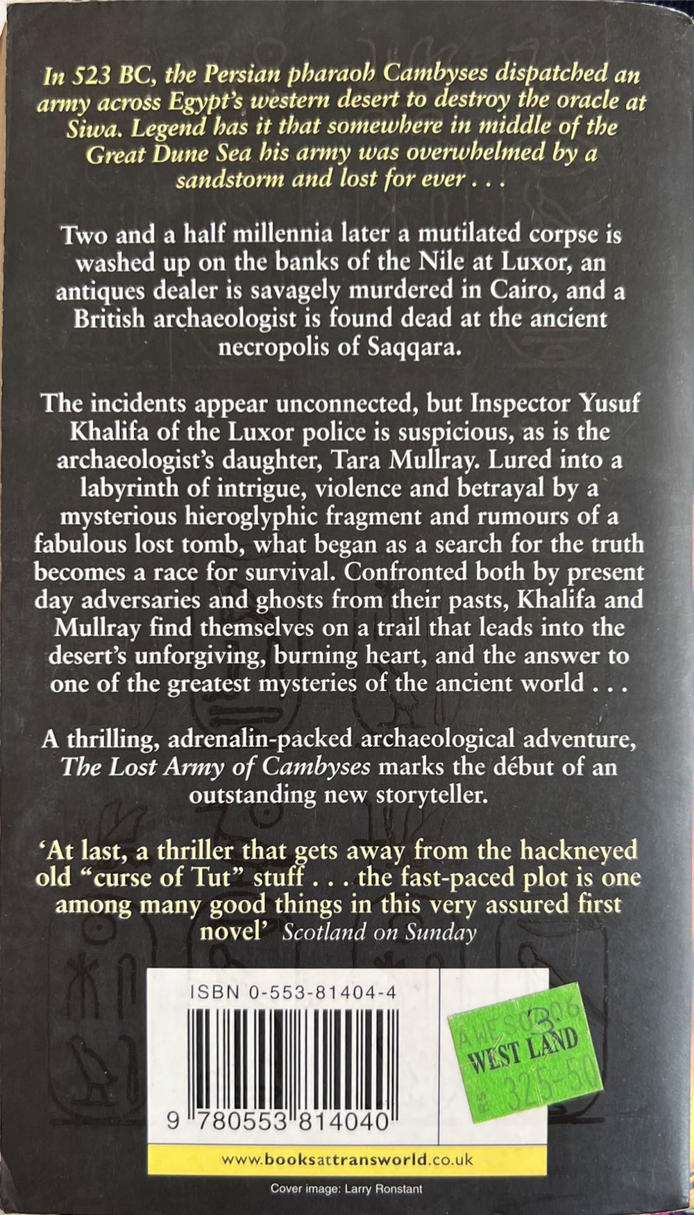 The Lost Army of Cambyses - Paul Sussman (Bantam Books - Paperback) book collectible [Barcode 9780553814040] - Main Image 2