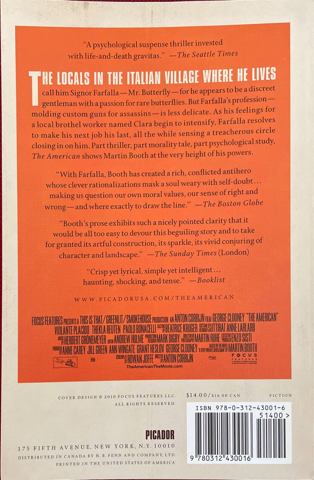 The American - Martin Booth (Picador - Paperback) book collectible [Barcode 9780312430016] - Main Image 2