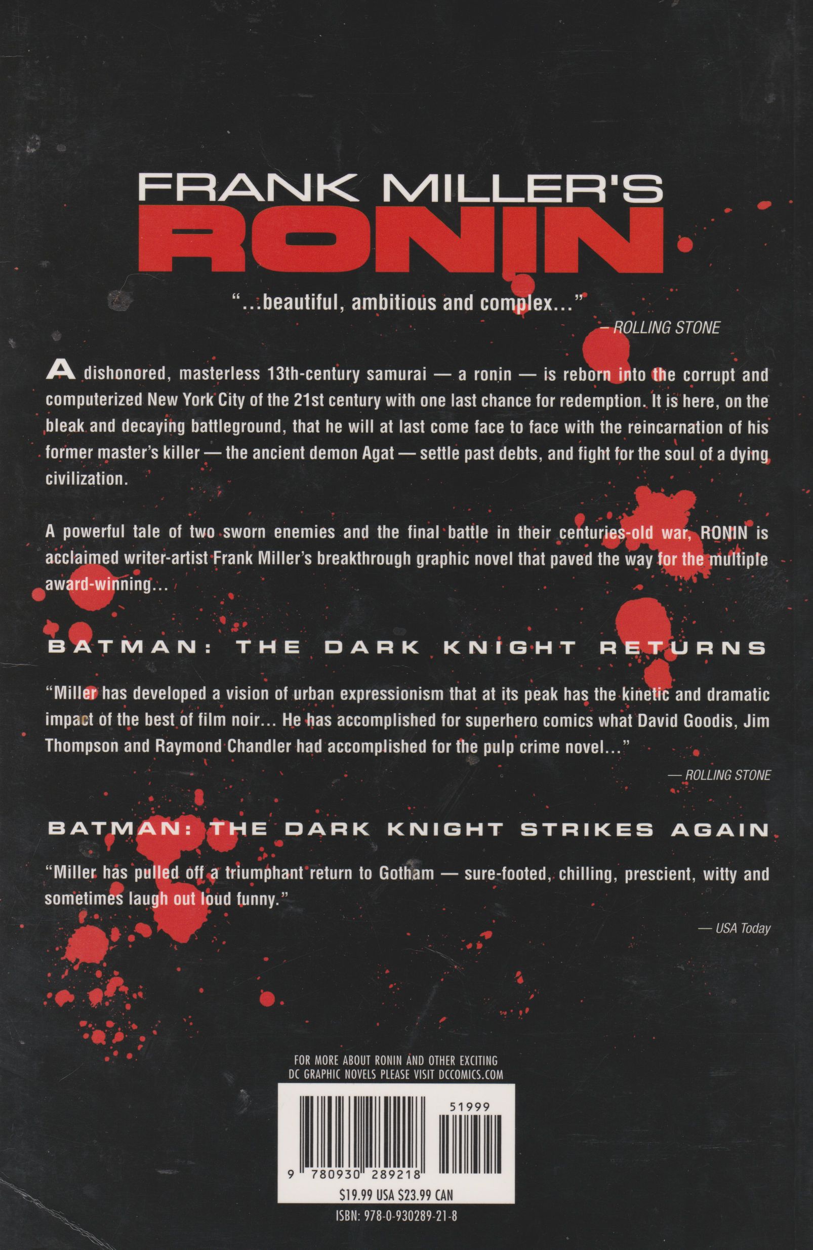 Ronin - Frank Miller (DC Comics - Trade Paperback) book collectible [Barcode 9780930289218] - Main Image 2