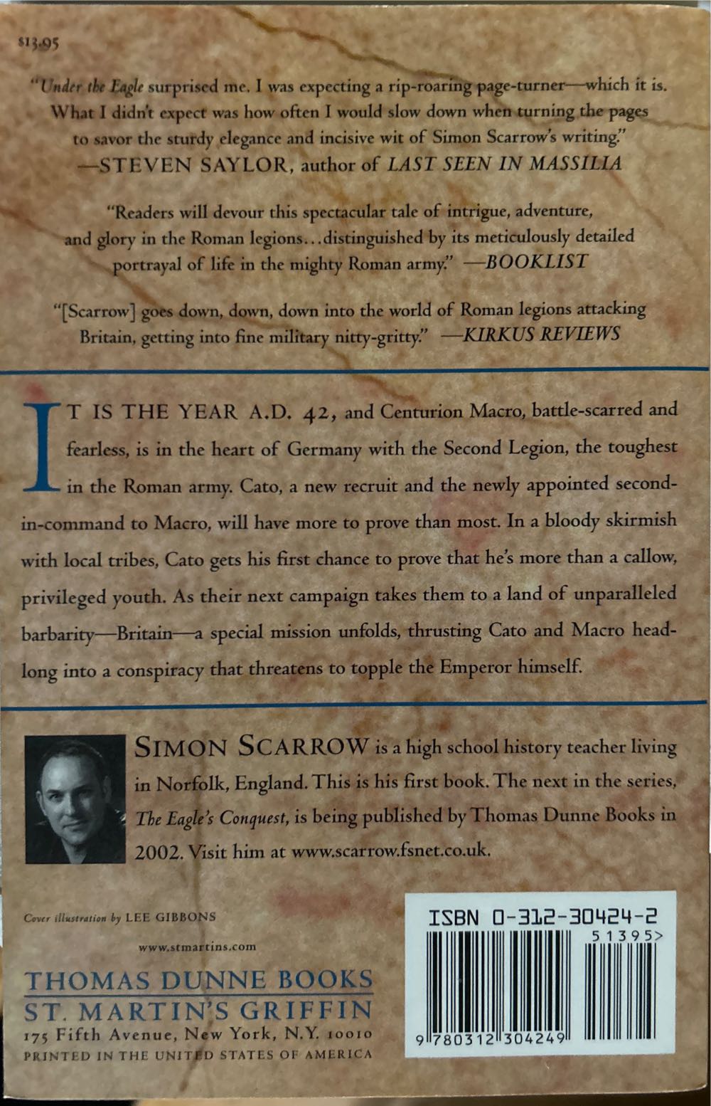 Eagles Of The Empire Series: Under The Eagle - Simon Scarrow (Thomas Dunne Books. St . Martin’s Griffin) book collectible [Barcode 9780312304249] - Main Image 2