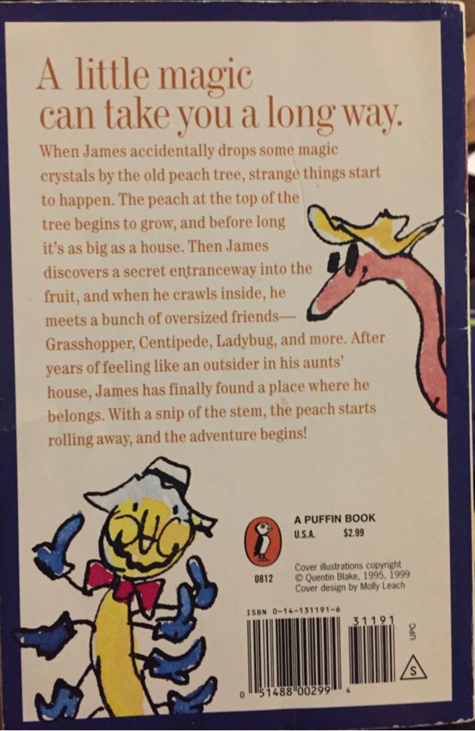 James And The Giant Peach - Roald Dahl (Puffin - Paperback) book collectible [Barcode 9780141311913] - Main Image 2