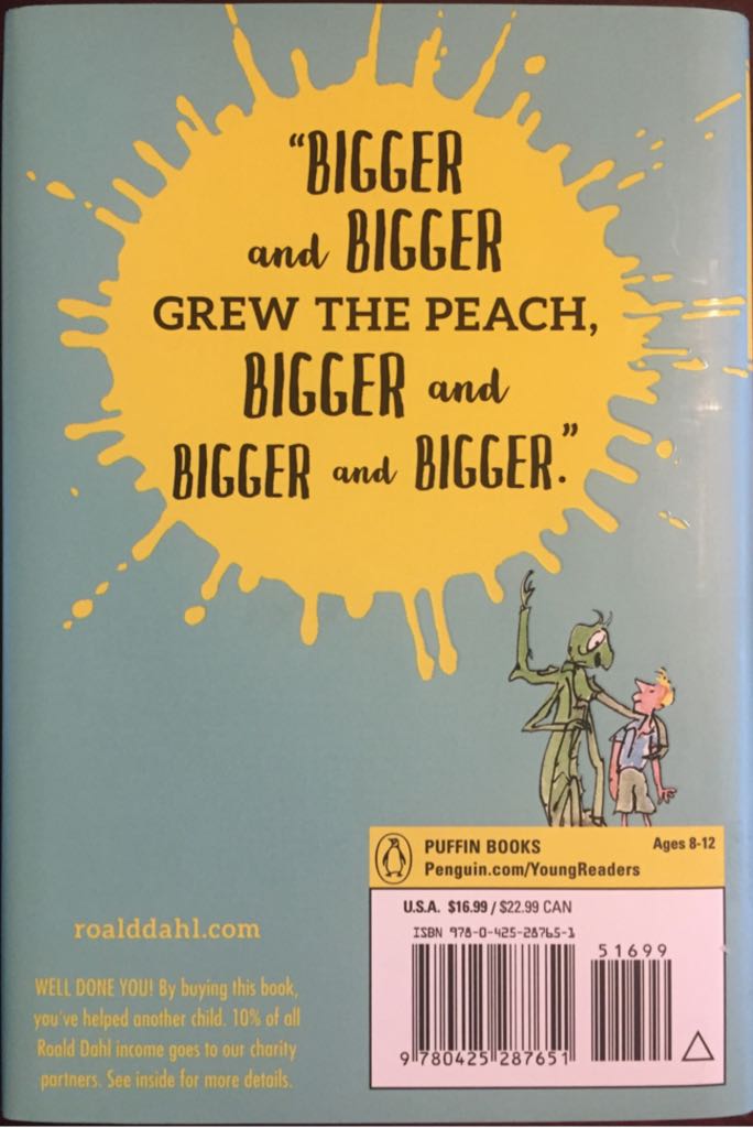 James And The Giant Peach - Roald Dahl (Penguin) book collectible [Barcode 9780425287651] - Main Image 2