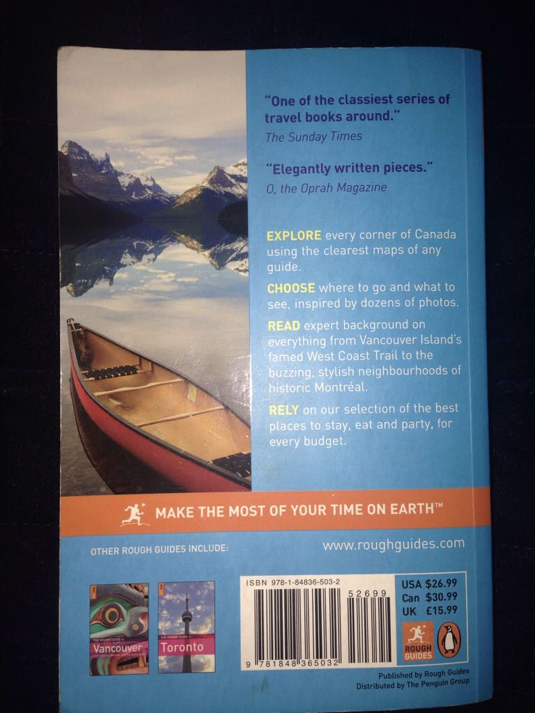The Rough Guide to Canada - RG book collectible [Barcode 9781848365032] - Main Image 2