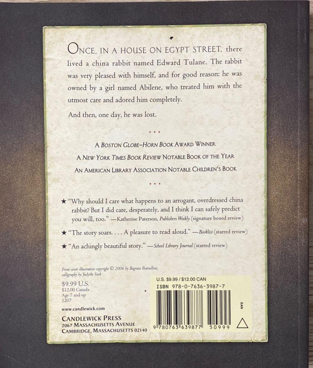 The Miraculous Journey of Edward Tulane - Kate DiCamillo (Candlewick Press - Audiobook) book collectible [Barcode 9780763639877] - Main Image 2