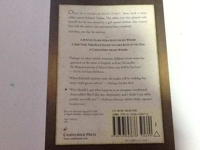 The Miraculous Journey of Edward Tulane - Kate DiCamillo (Candlewick Press - Paperback) book collectible [Barcode 9780763643676] - Main Image 2