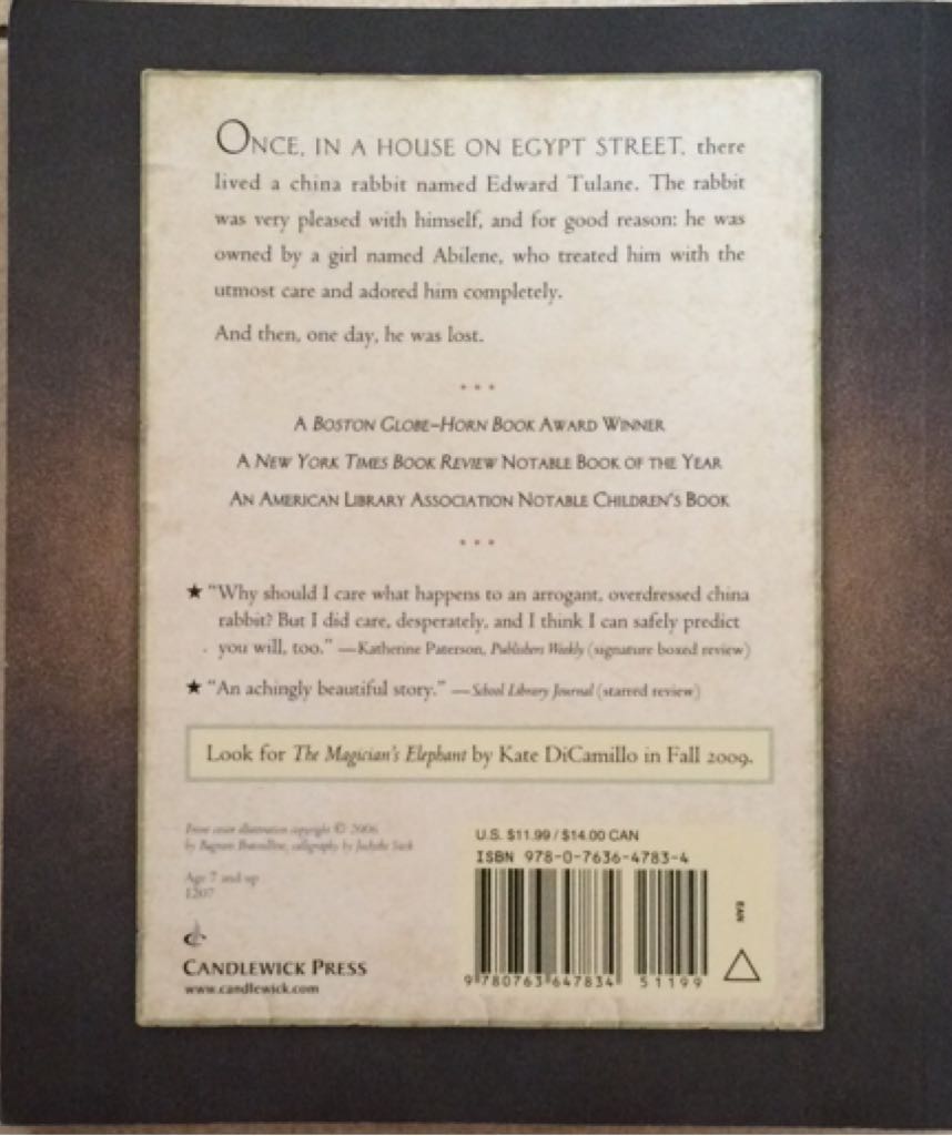 The Miraculous Journey of Edward Tulane - Kate DiCamillo (Candlewick Press (MA) - Paperback) book collectible [Barcode 9780763647834] - Main Image 2