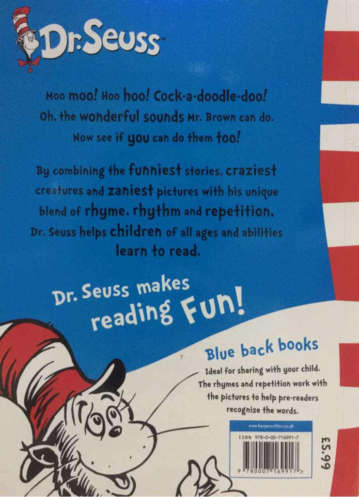 Mr Brown Can Moo! Can You? A9- Dr Seuss - Dr. Suess (HarperCollins Childrenâs Books - Paperback) book collectible [Barcode 9780007169917] - Main Image 2