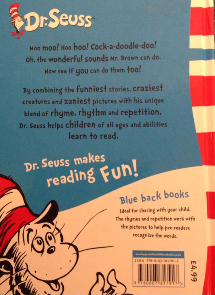 Mr Brown Can Moo! Can You? - Dr. Seuss (- Hardcover) book collectible [Barcode 9780007817917] - Main Image 2