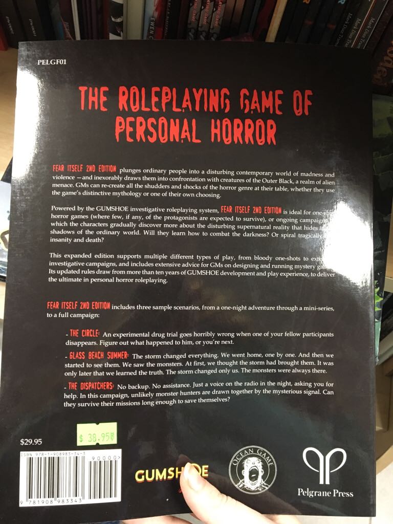 Gumshoe: Fear Itself - Gareth Ryder-Hanrahan (Pelgrane Press) book collectible [Barcode 9781908983343] - Main Image 2