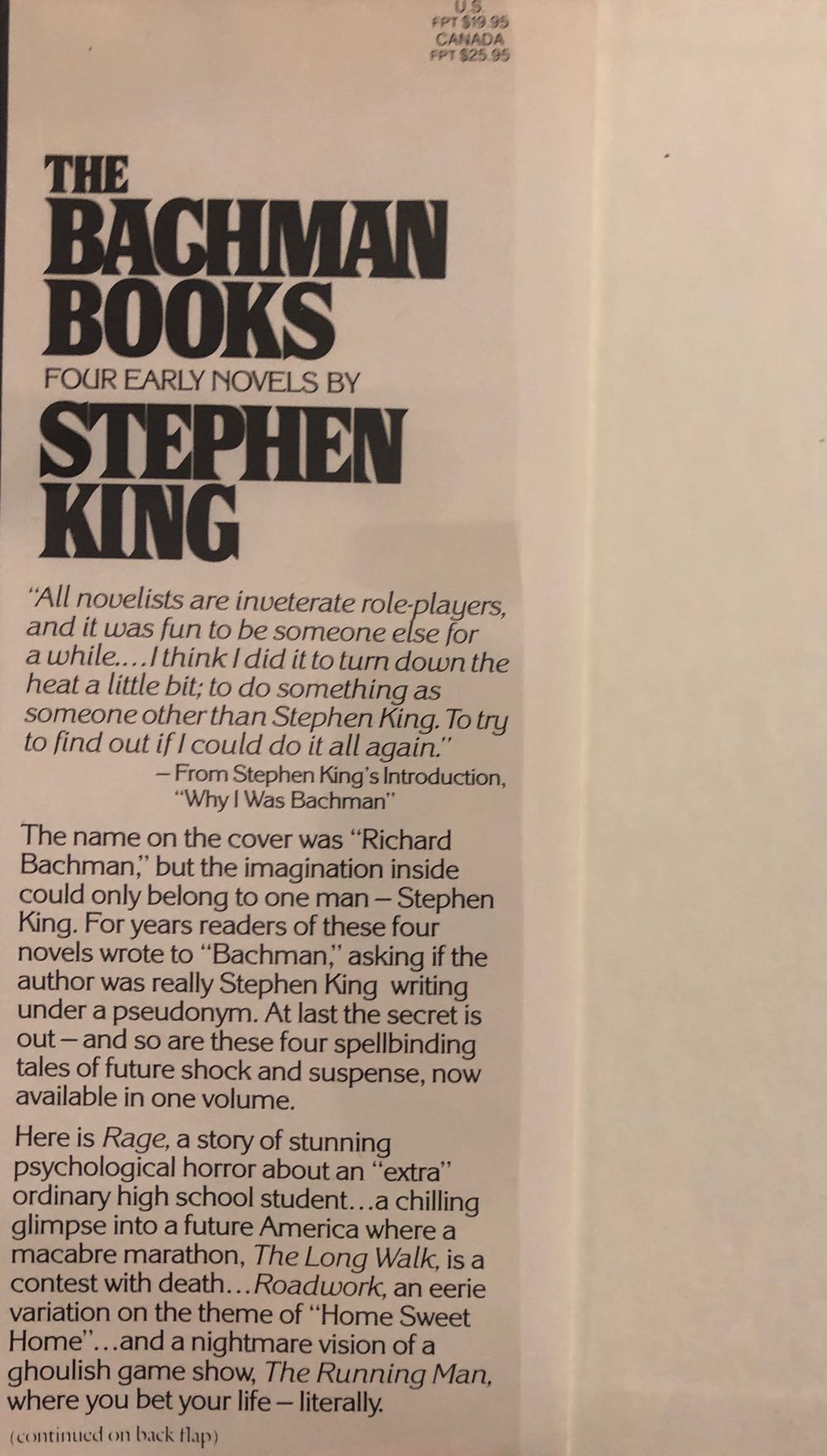 The Bachman Books: Four Early Novels by Stephen King - Stephen King (A Signet Book; The New American Library - Hardcover) book collectible - Main Image 4