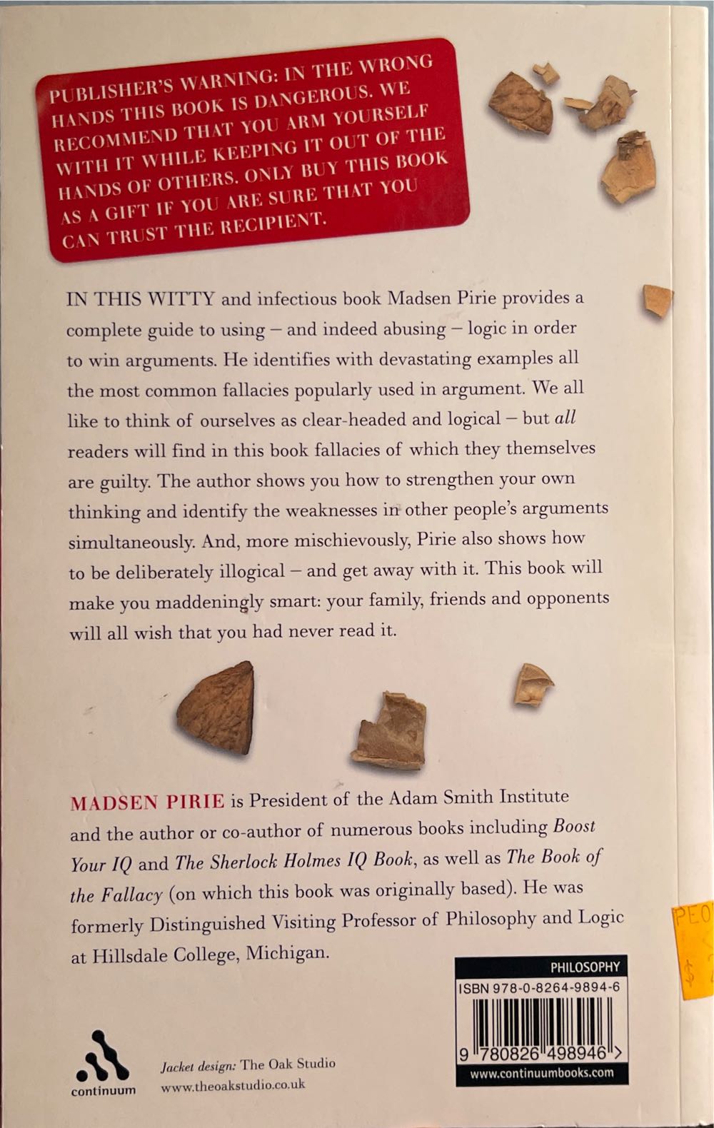 How To Win Every Argument: The Use And Abuse Of Logic - Madsen Pirie (Continuum - Kindle) book collectible [Barcode 9780826498946] - Main Image 2