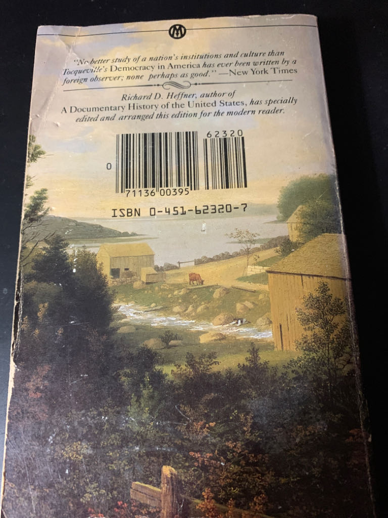 Democracy in America - Alexis de Tocqueville (Signet Book) book collectible [Barcode 9780451623201] - Main Image 2