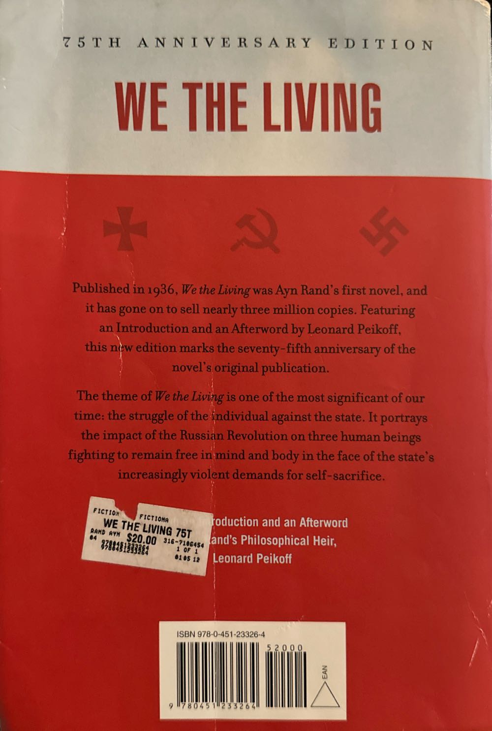 We the Living - Ayn Rand (N A L - Paperback) book collectible [Barcode 9780451233264] - Main Image 2