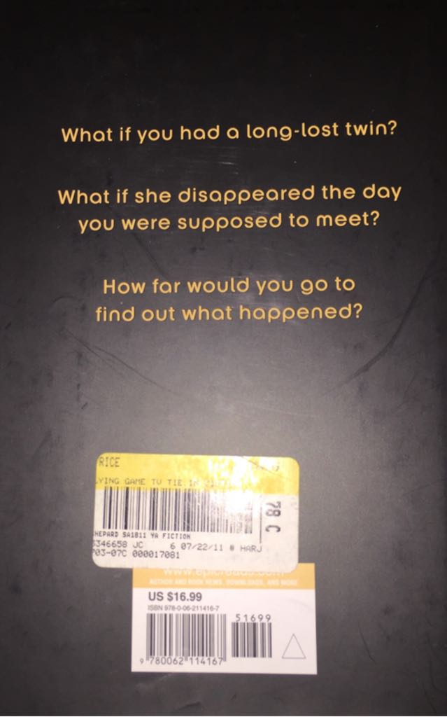 Lying Game, The - Sara Shepard (HarperTeen - Hardcover) book collectible [Barcode 9780062114167] - Main Image 2