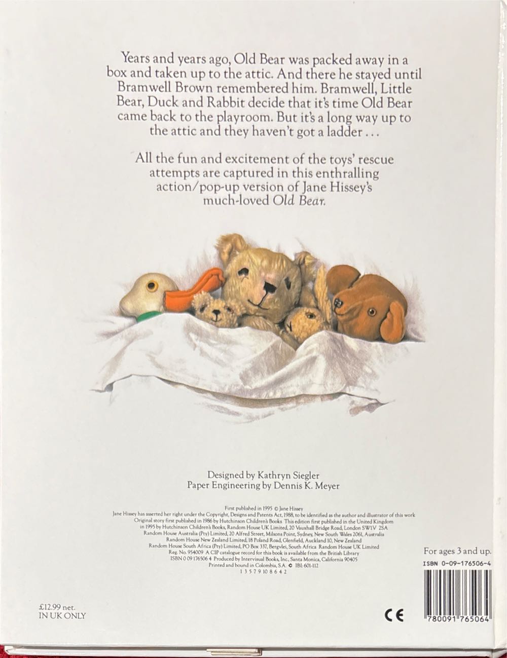 Jane Hissey: Old Bear (UK) (Pop-Up Book) - Jane Hissey (Hutchinson - Hardcover) book collectible [Barcode 9780091765064] - Main Image 2