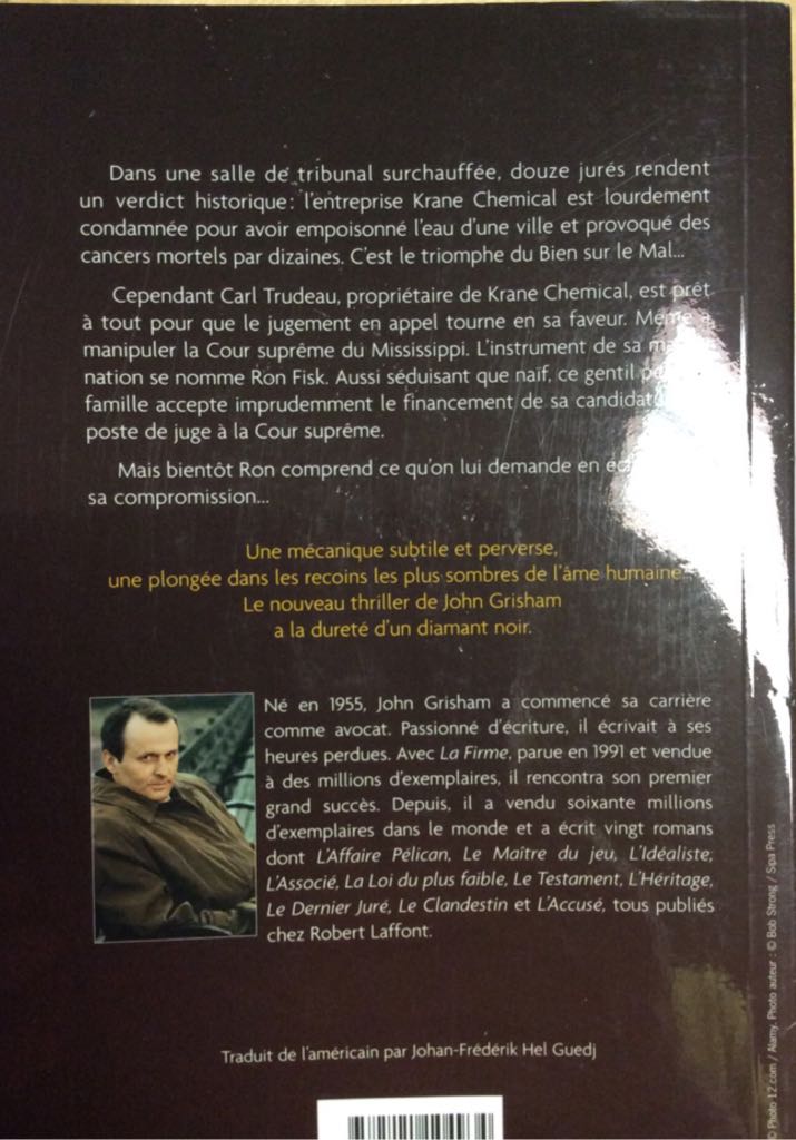 Le Contrat - John Grisham (Laffont) book collectible [Barcode 9782221104934] - Main Image 2