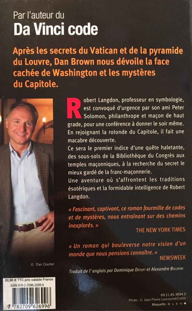Le symbole perdu - Dan Brown (JC Lattès - Library Binding) book collectible [Barcode 9782709626996] - Main Image 2