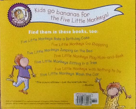 Five Little Monkeys Reading in Bed - Eileen Christelow (Houghton Mifflin Harcourt - Hardcover) book collectible [Barcode 9780547386102] - Main Image 2