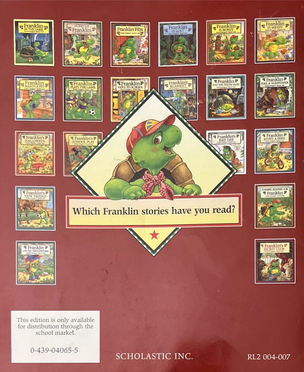 Franklin Fibs - Paulette Bourgeois (Paperback) book collectible [Barcode 9780439040655] - Main Image 2