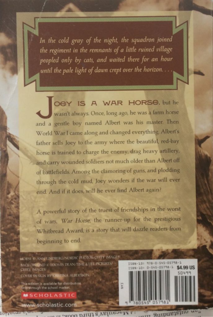 War Horse - Michael Morpurgo (- Paperback) book collectible [Barcode 9780545057981] - Main Image 2