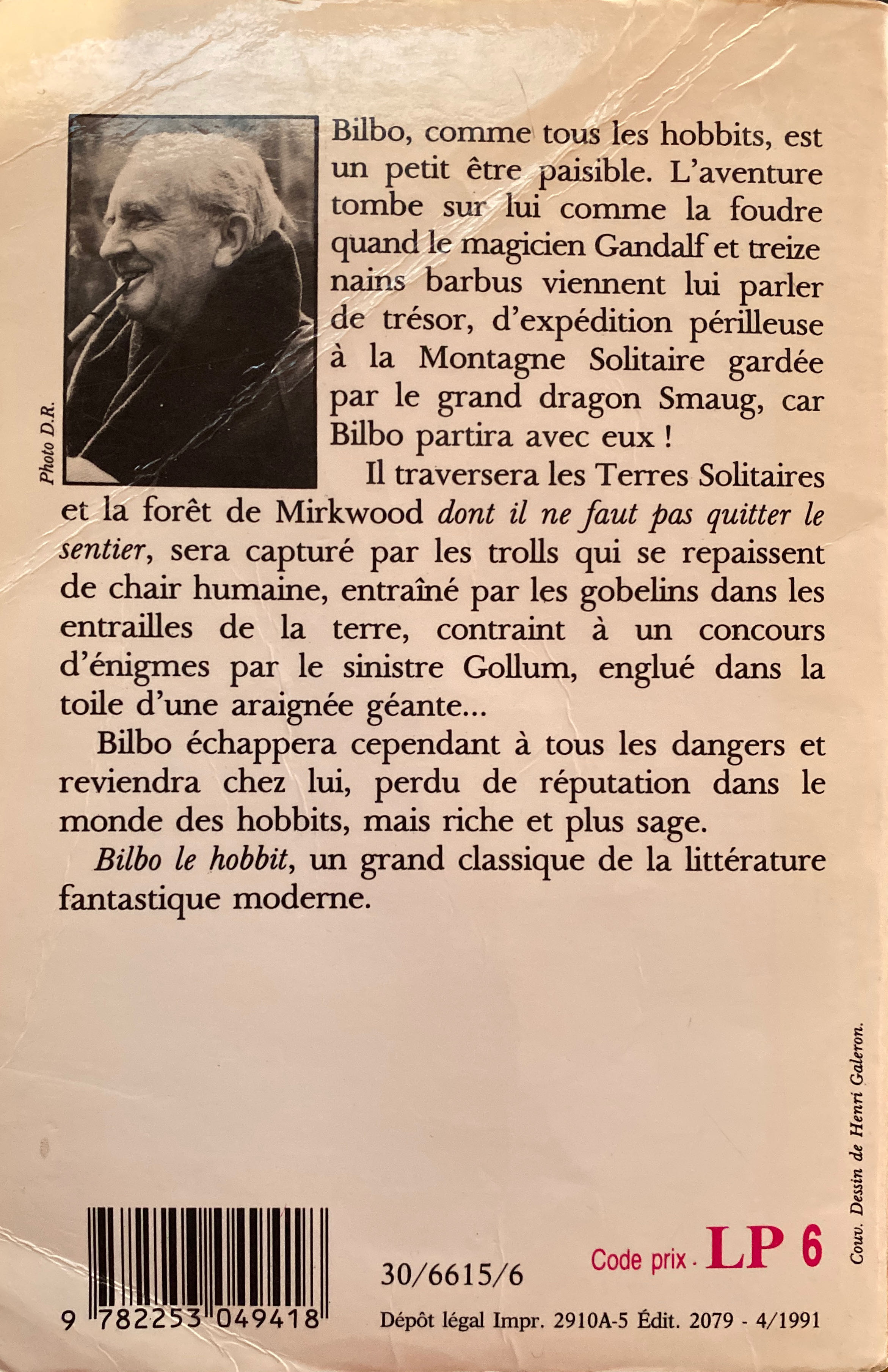 Bilbo, Le Hobbit - J. R. R. Tolkien (Le Livre de poche - Paperback) book collectible [Barcode 9782253049418] - Main Image 2