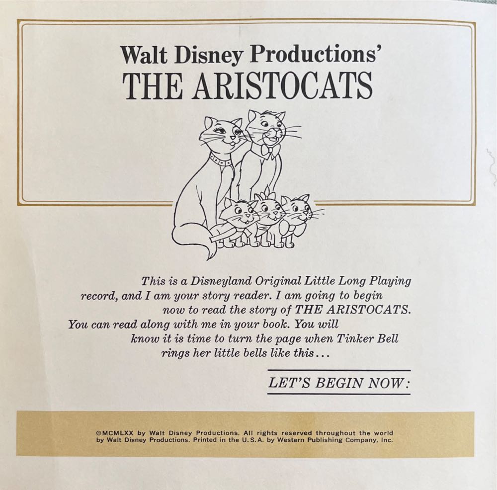 The Aristocats - Walt Disney (Western Publishing Company Inc. - Paperback) book collectible - Main Image 3
