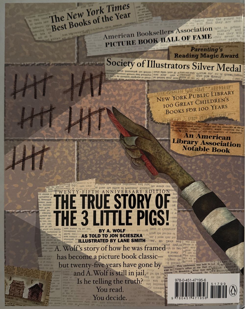 The True Story Of The 3 Little Pigs - Jon Scieszka (Viking Juvenile - Hardcover) book collectible [Barcode 9780451471956] - Main Image 2