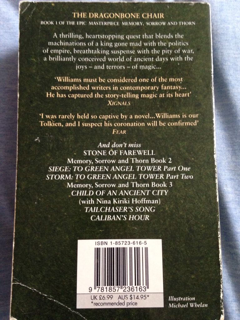 Dragonbone Chair - Tad Williams (Orbit - Paperback) book collectible [Barcode 9781857236163] - Main Image 2