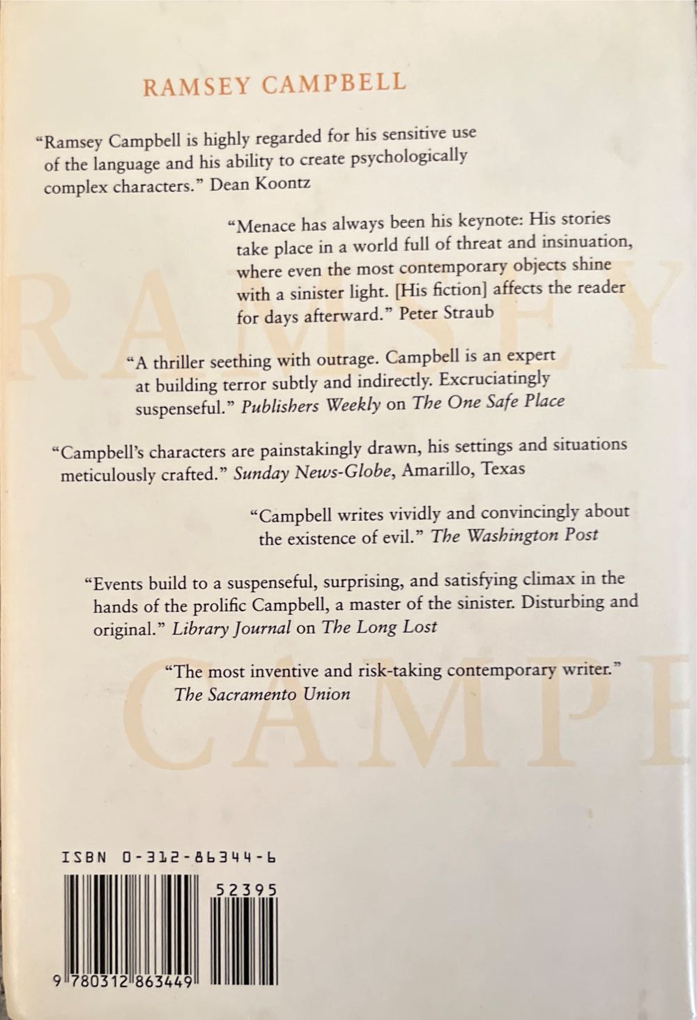 Nazareth Hill - Campbell, Ramsey (Forge Books) book collectible [Barcode 9780312863449] - Main Image 2